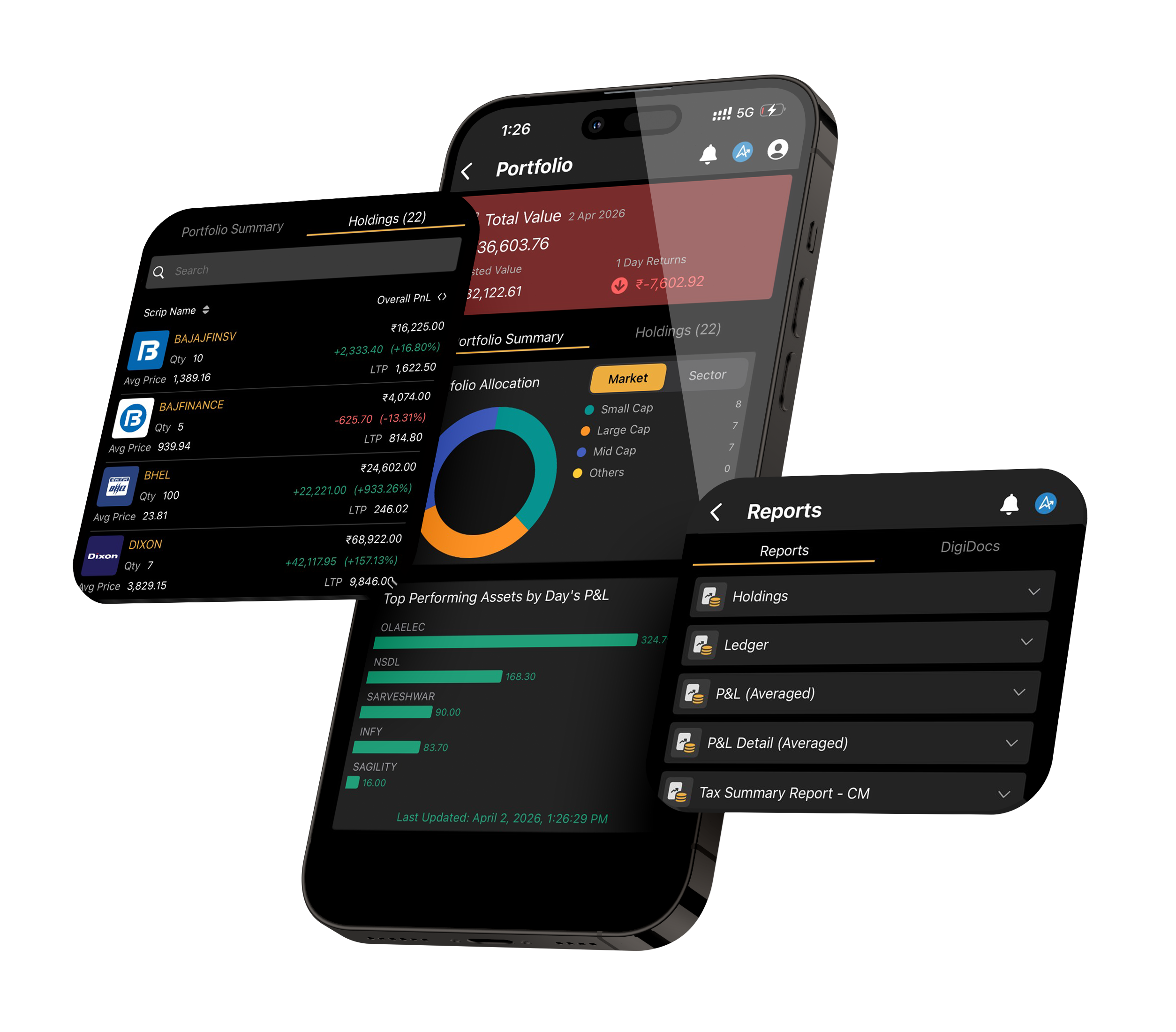 Portfolio screen